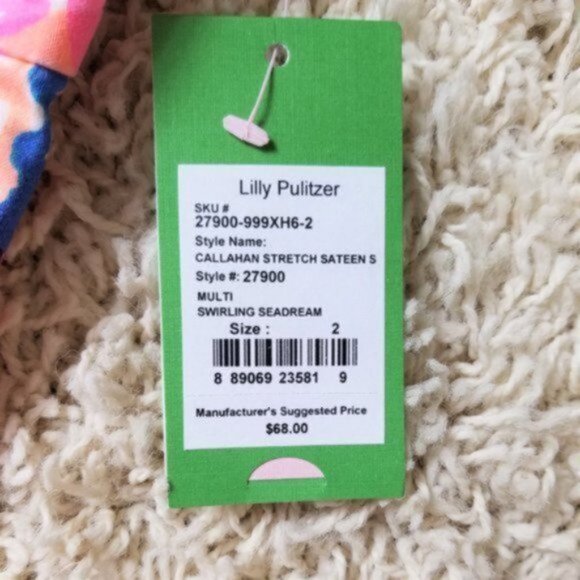 LILLY PULITZER Callahan Shorts in Multi Swirl Seadream - Picture 3 of 3